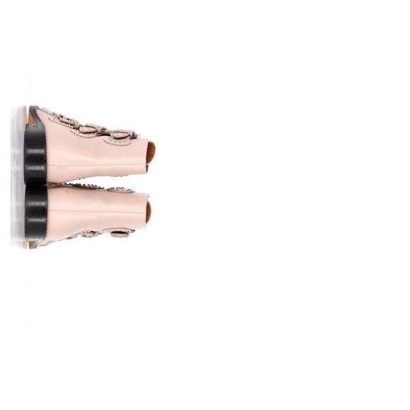 Givenchy Buckle Detail Studded Ankle Boots in Light Pink Leather - Picture 3 of 12